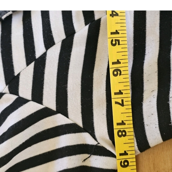 Torrid Black White Striped 3/4 Sleeve One Button Poly Blend Blazer Size 1(1X) - Picture 11 of 14